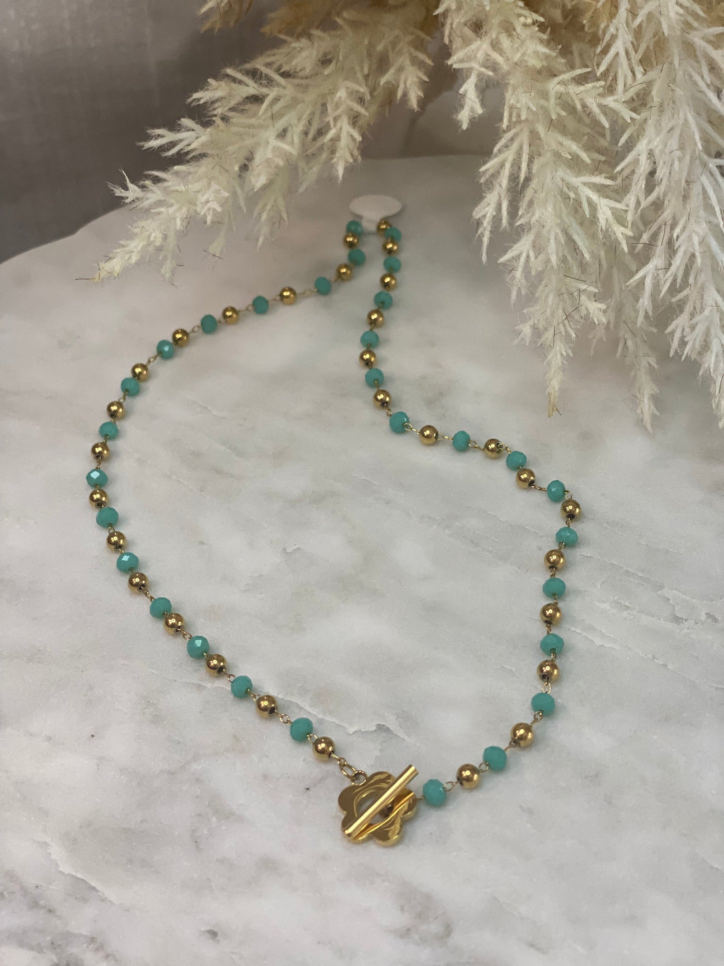 Turquoise Flower Choker