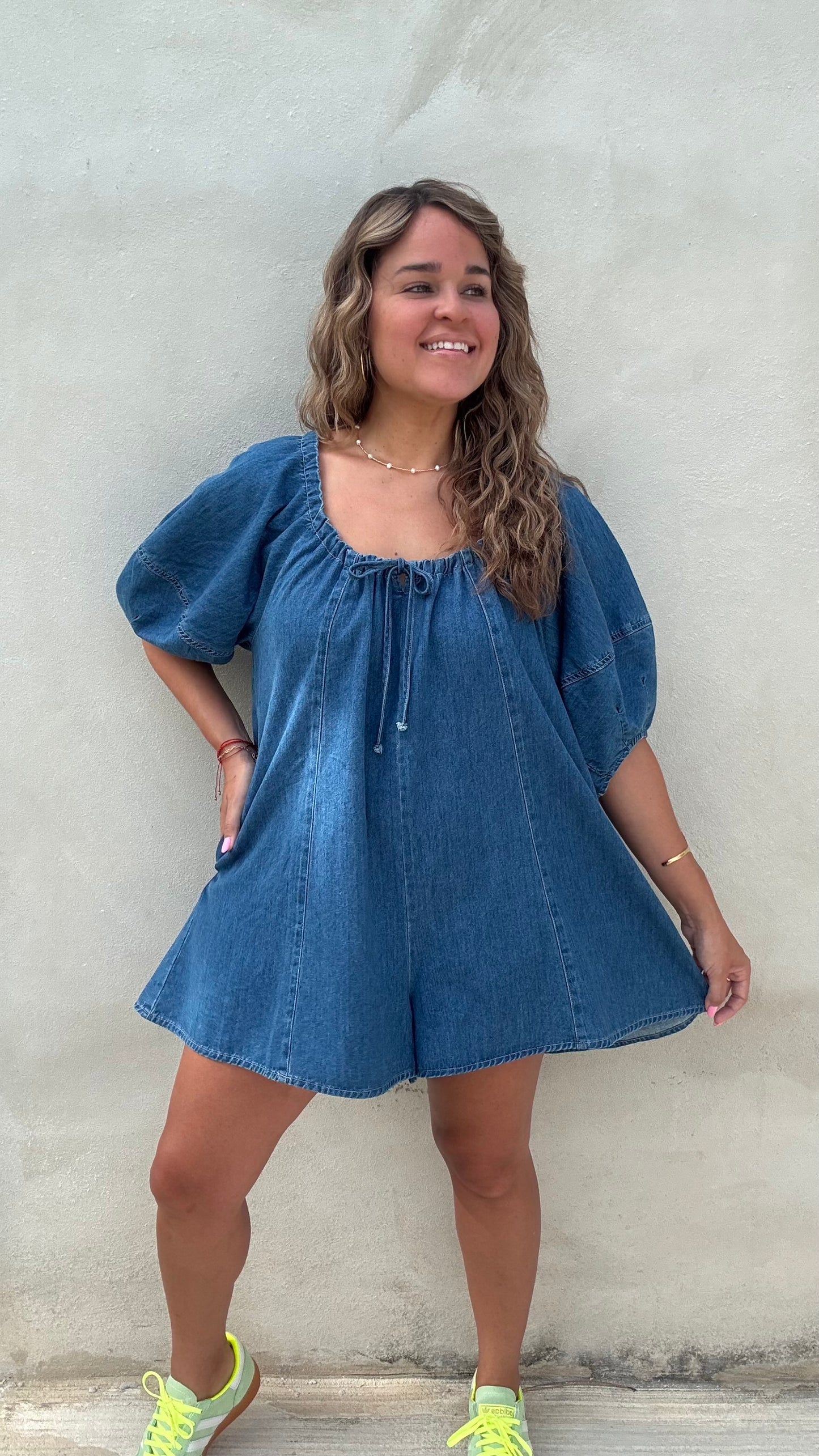 Bubble Denim Romper