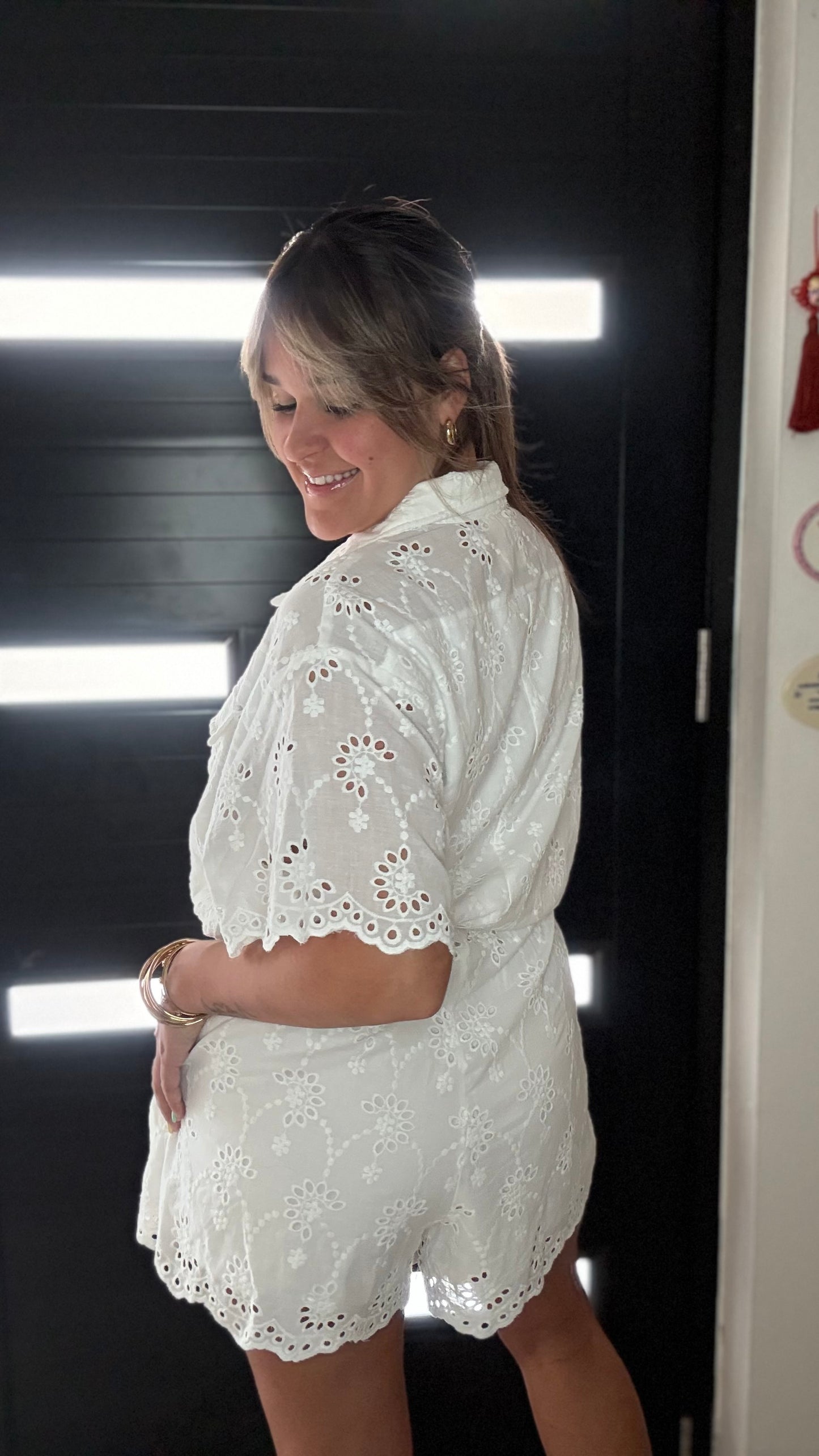 Daisy Eyelet Romper