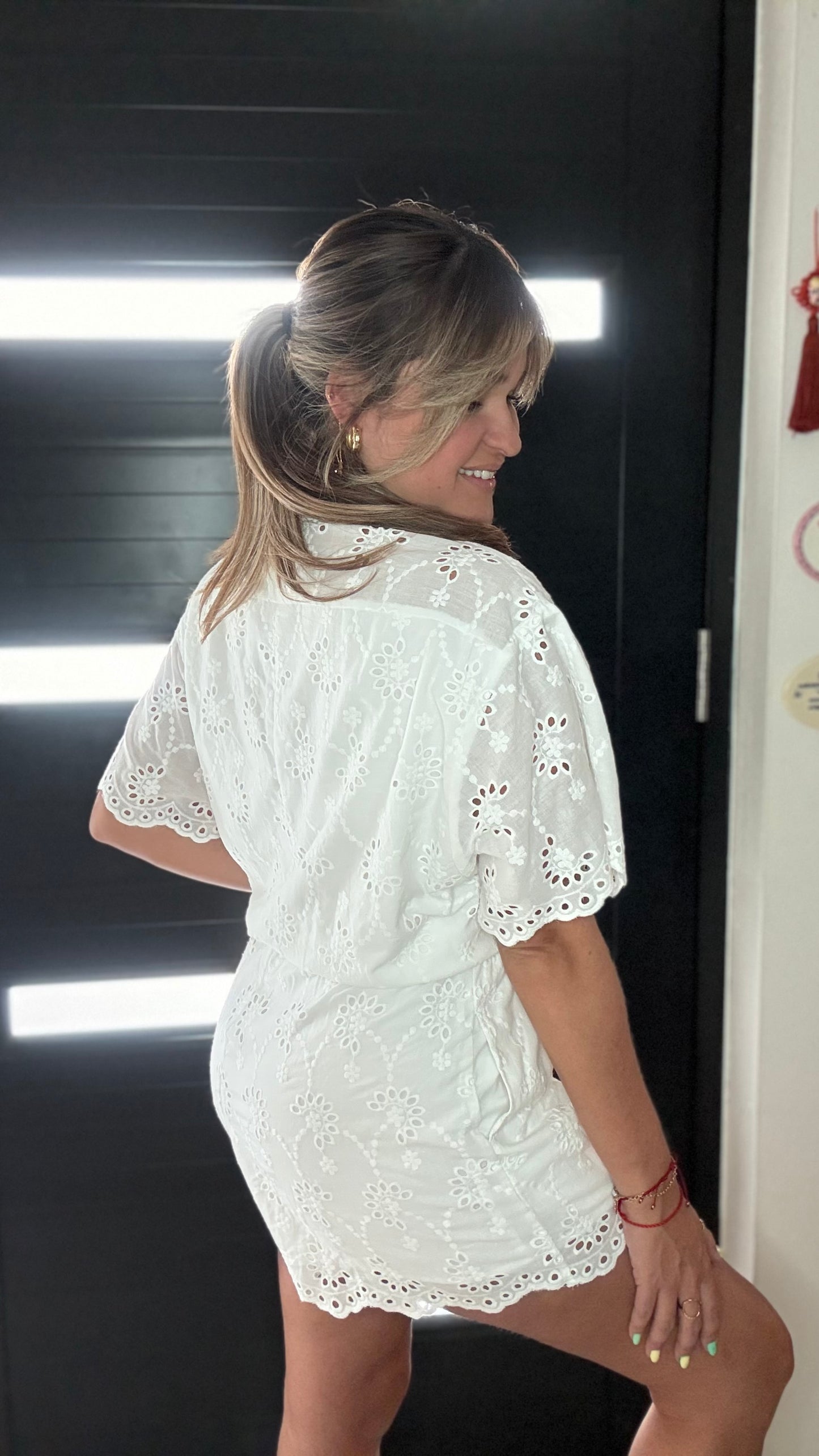 Daisy Eyelet Romper