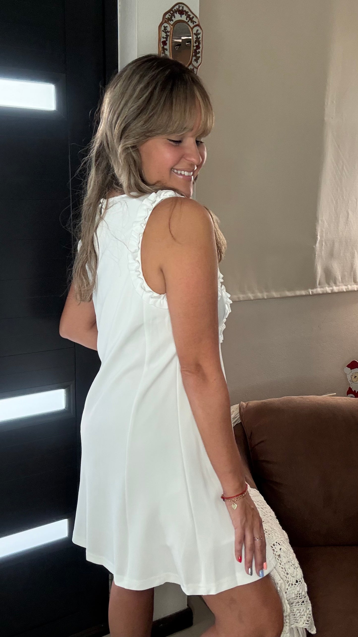 White Whisper Short Dress