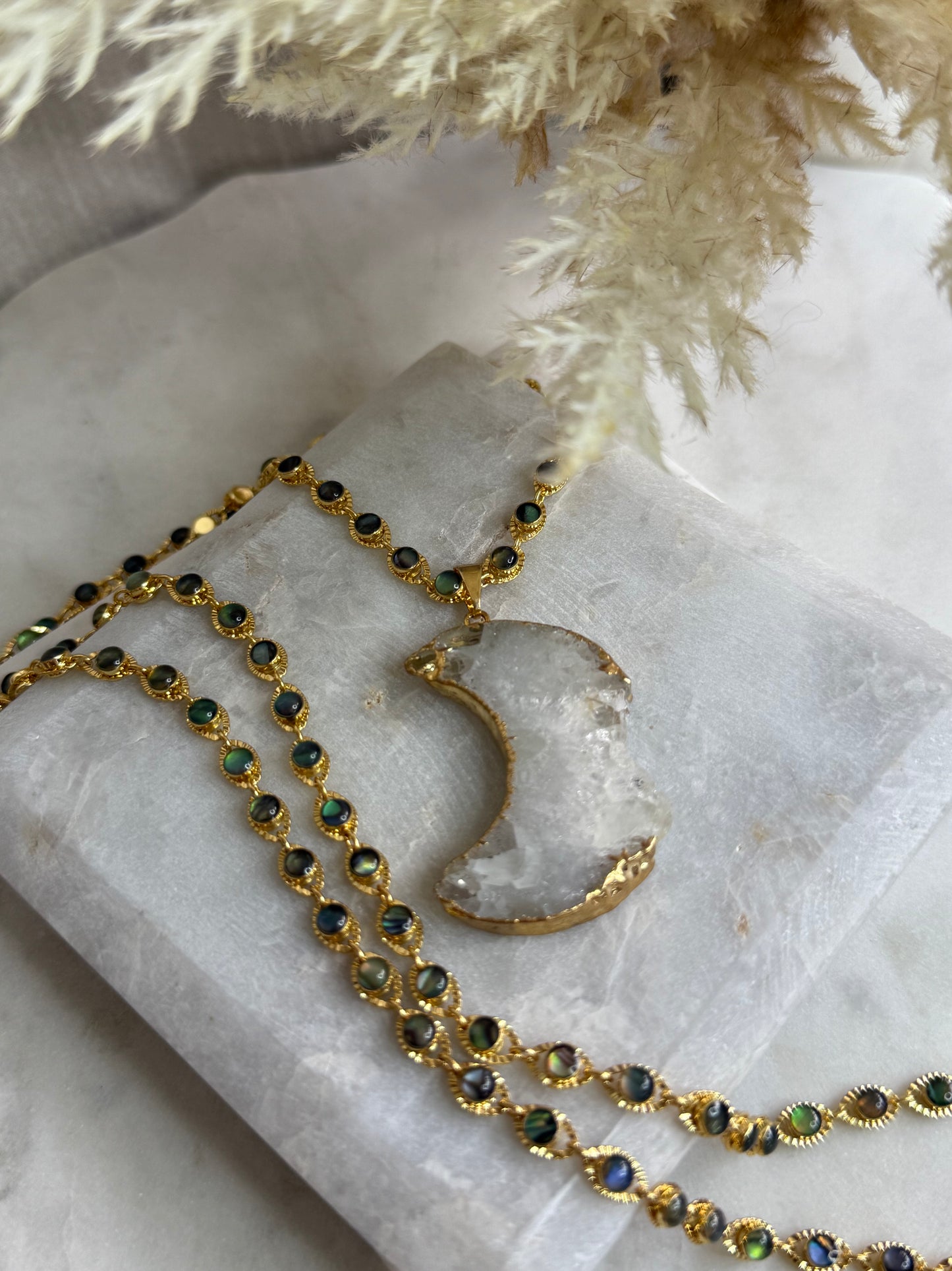 Lunar Tornasol Long Necklace