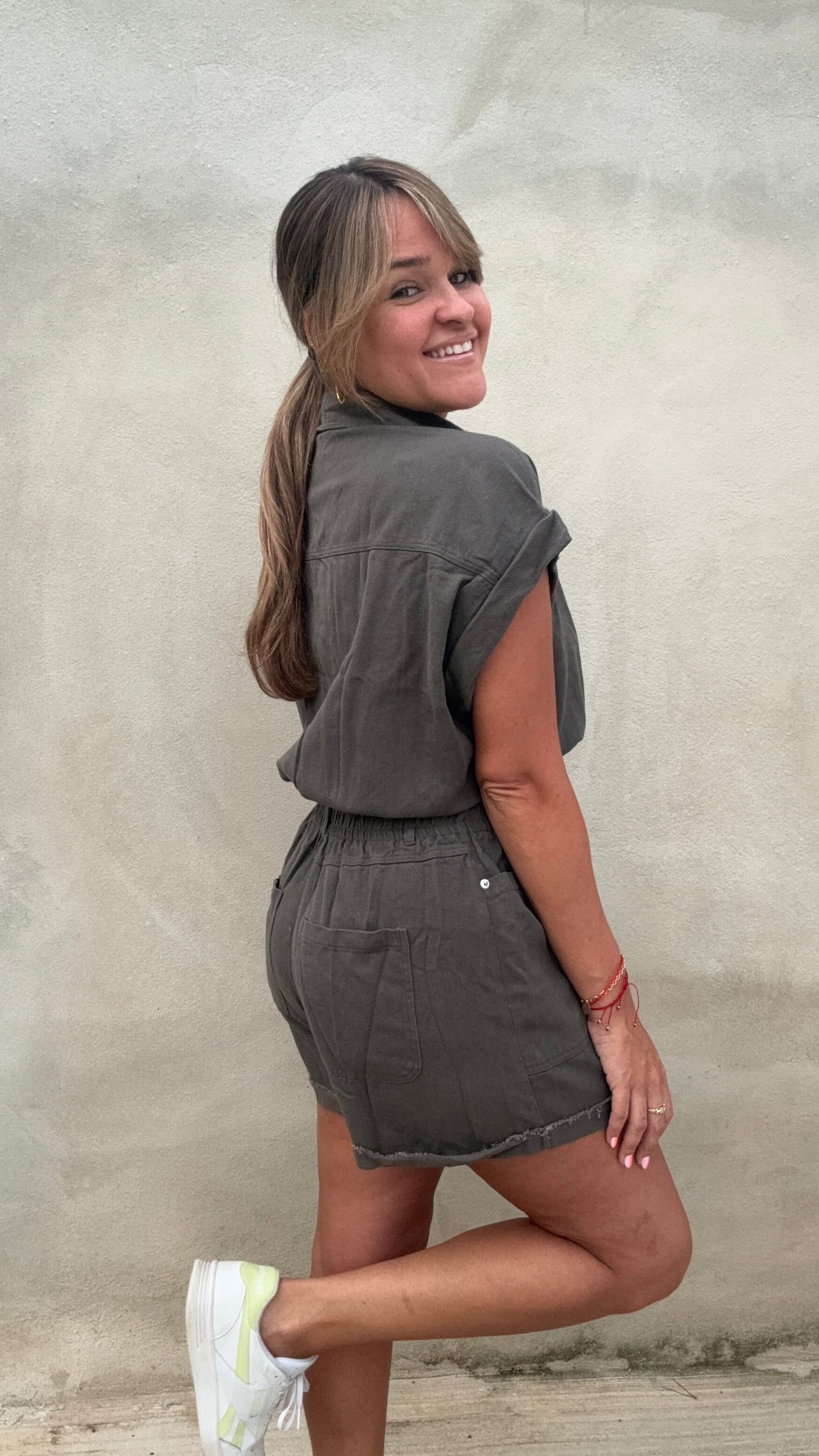 Slate denim Romper