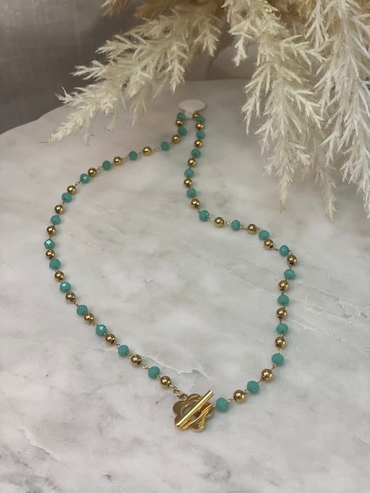 Turquoise Flower Choker