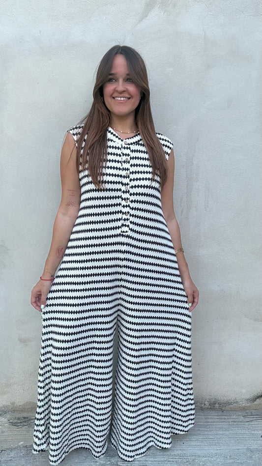70’s B&W Jumpsuit