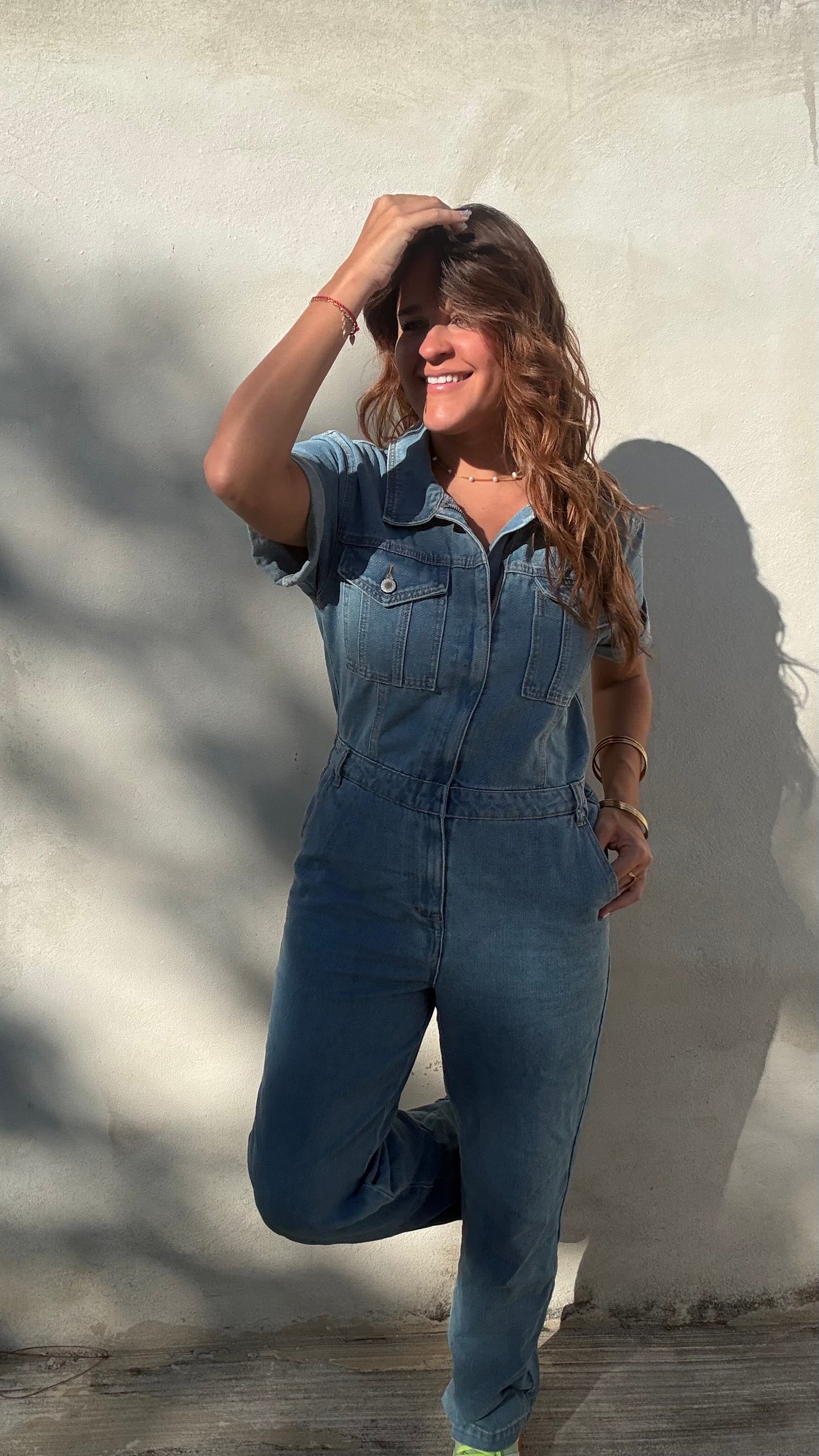 Utility Denim Jumpsuit