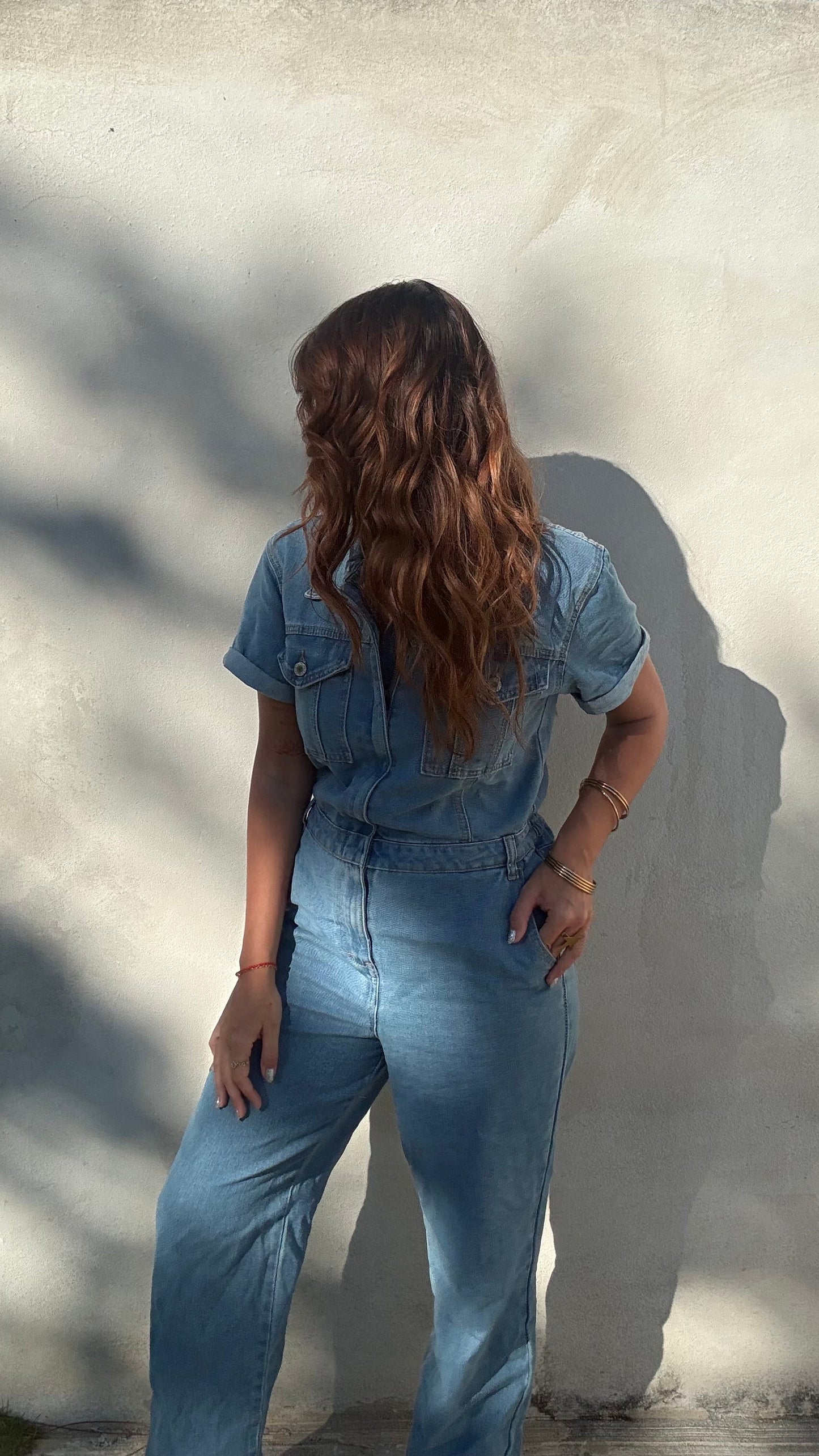 Utility Denim Jumpsuit