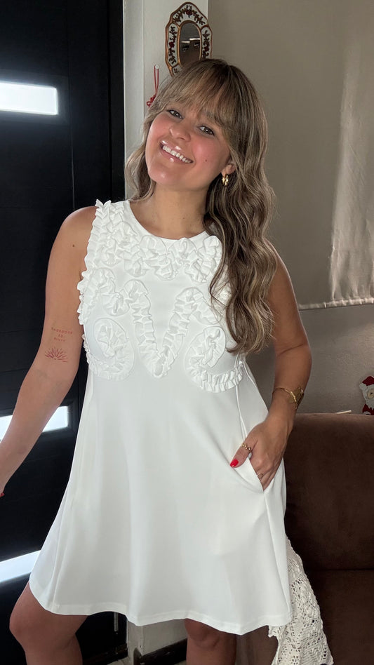 White Whisper Short Dress