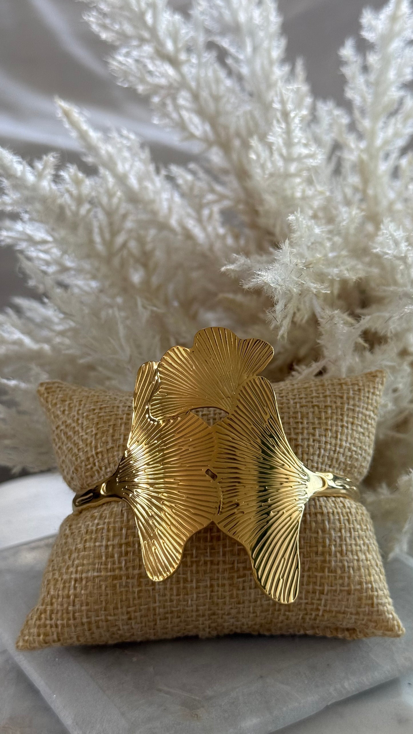 Ginkgo leaf Cuff