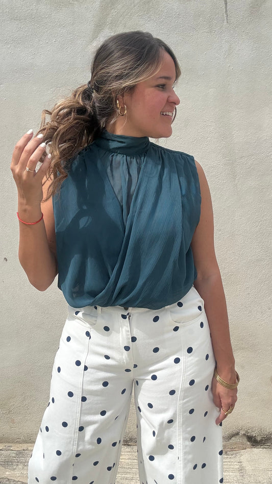 Elara High Neck Top