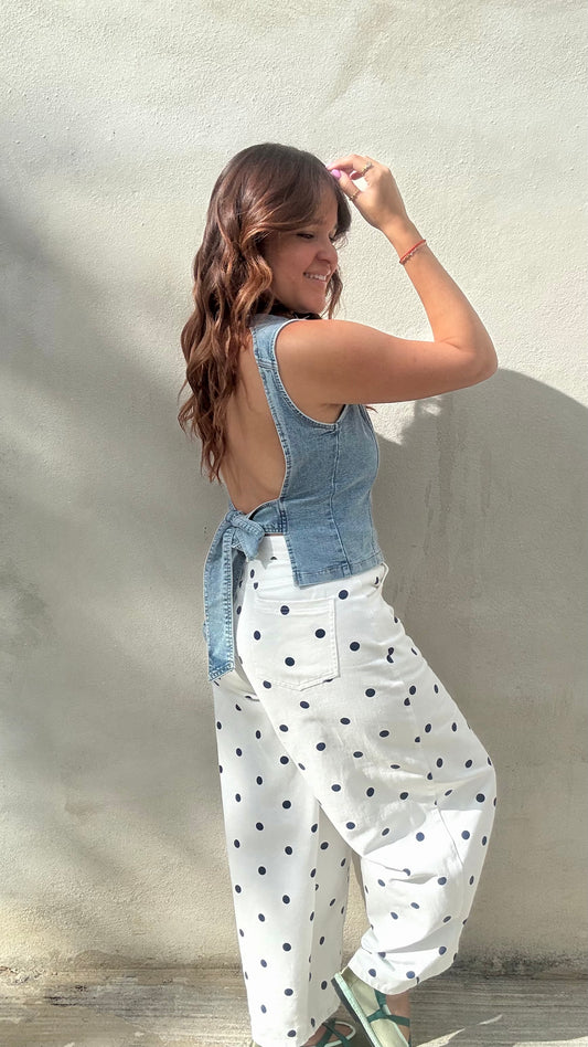 Big Bow Backless Top