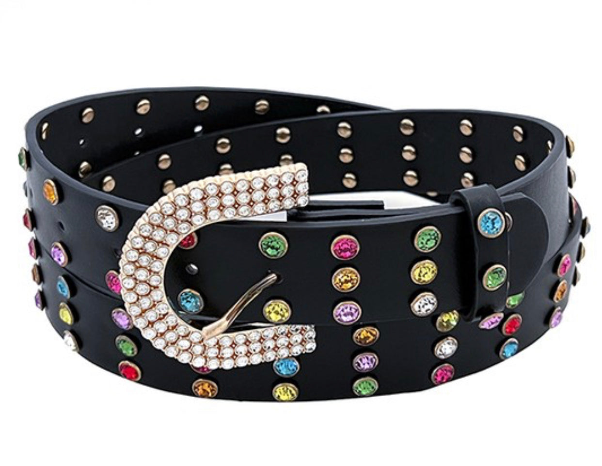 Rainbow Studded Belt