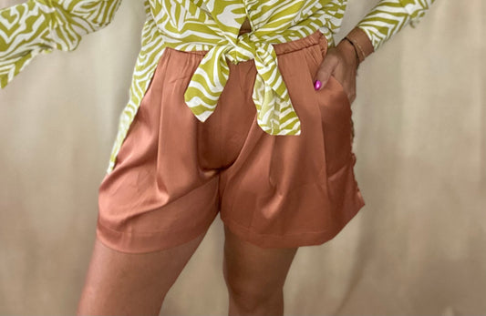 Mauve Bronze High Shorts